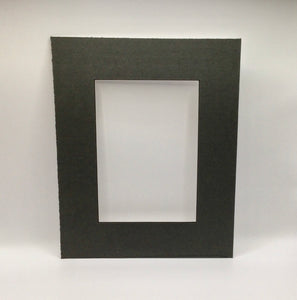 G.St - Acid Free Matting - 8x10 with 5x7 opening - Grey with Black Core - 23PMGRYBC