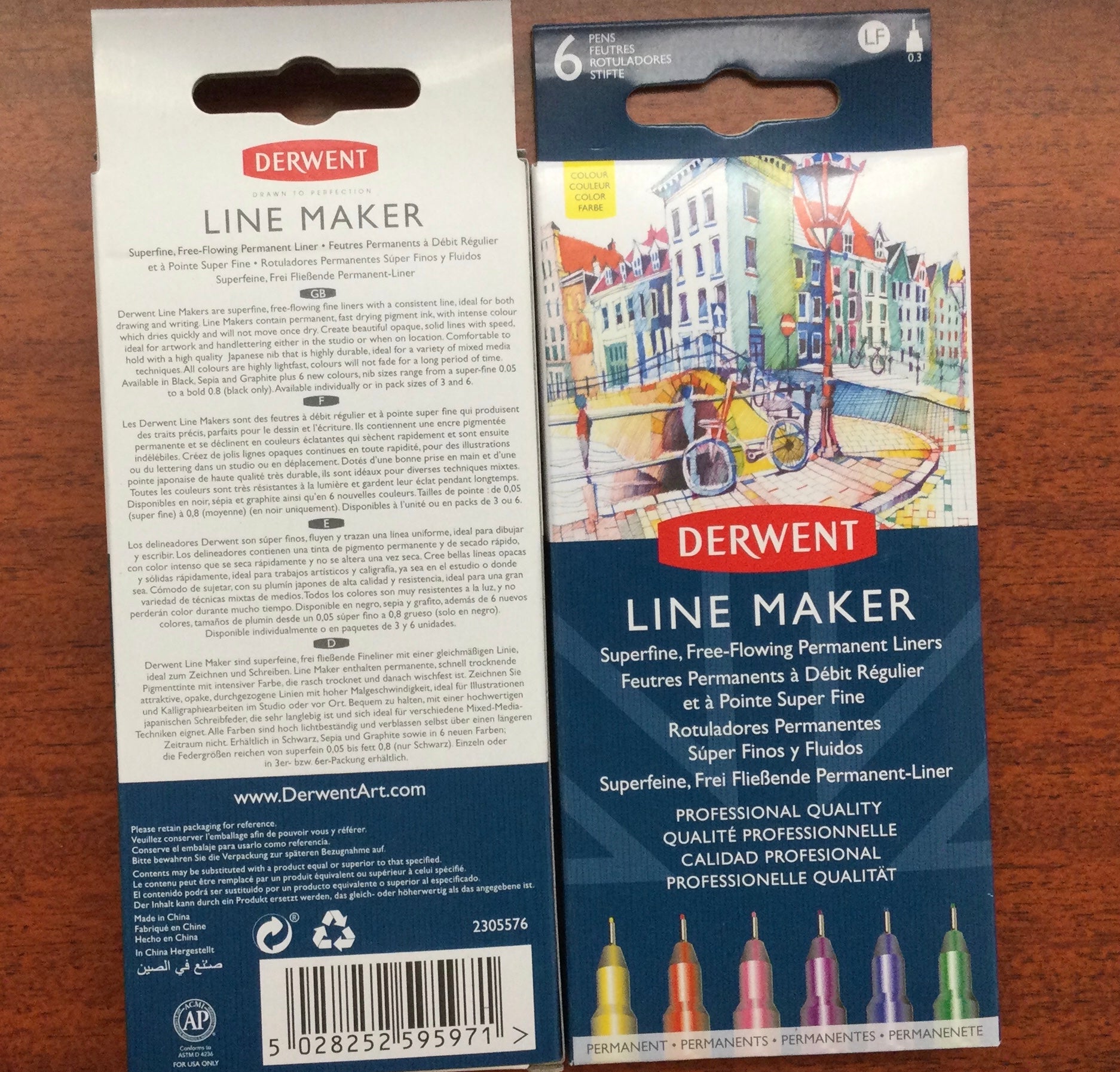 Derwent Line Maker set of 6 Pens