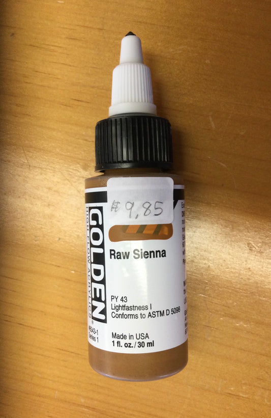 Golden High Flow Acrylics Singles 1fl oz to 4 fl oz