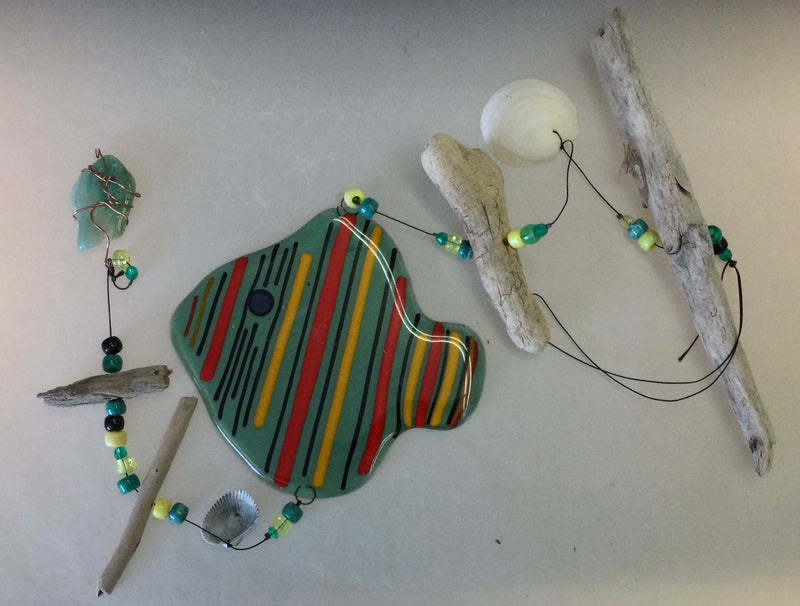 Fused Glass Fish Mobile