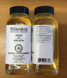Williamsburg Cold Pressed Linseed Oil 118ml