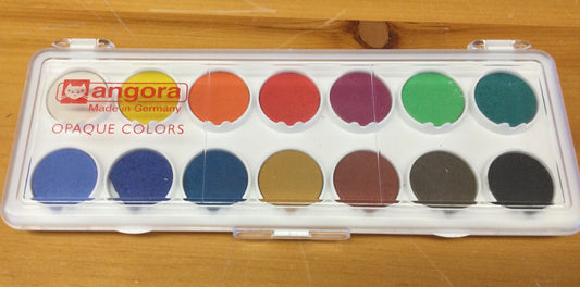 Angora opaque watercolour pans set