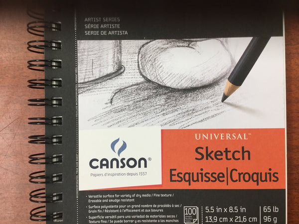 Canson Universal Sketch 65 lb 100 sheet book micro perforated