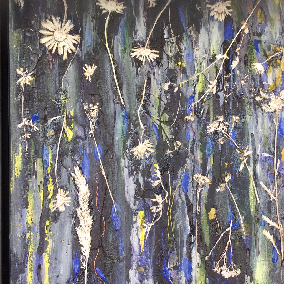 “Summer Ghosts” Mixed medium/acrylic by Chris Johnston
