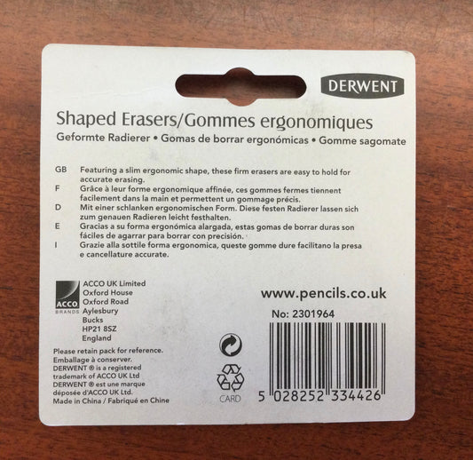 Derwent shaped Erasers