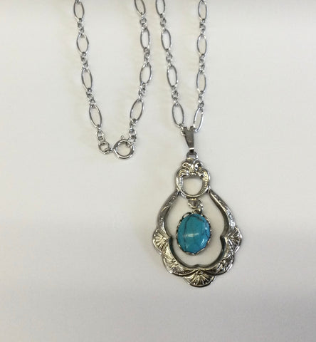 Turquoise pendant with chain