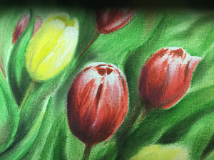 Tulips, oil painting by Iris Shields