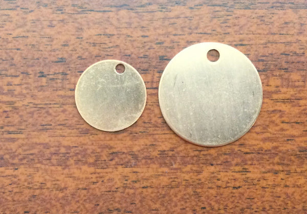 Copper 1” tags with hole