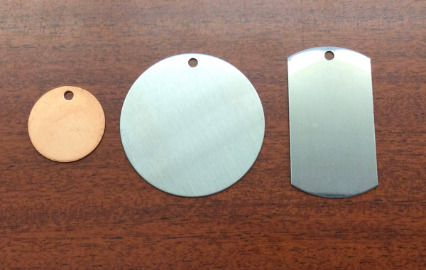 Copper 1” tags with hole