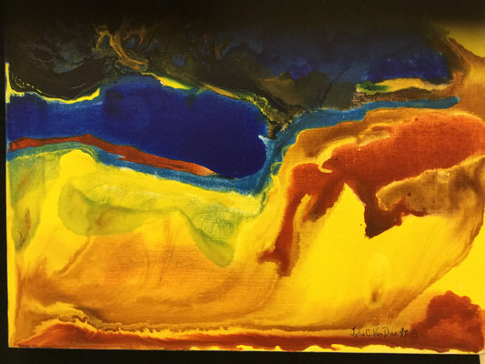 “Tarantella” acrylic painting by Julia Cheng Van Dine