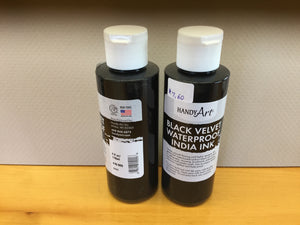 Handy Art-Black Velvet waterproof Indian ink 4oz