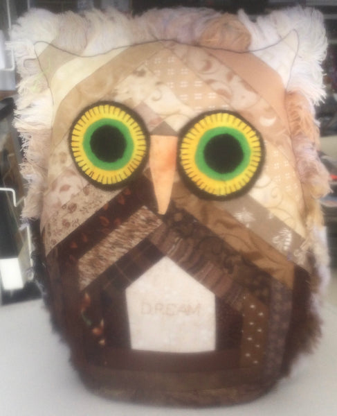 Quilted Owl 8 1/2 inches