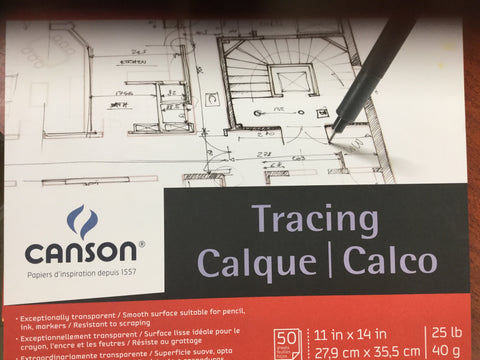 Canson-tracing pad 25lb. 50 sheets