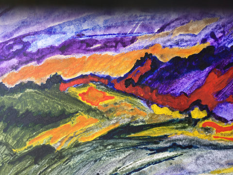 “Intuitive landscape” acrylic painting by Bea-Yeh Eckert