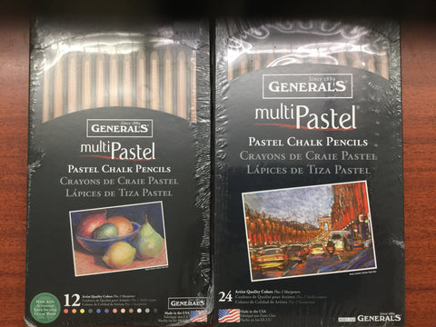General’s multi Pastel chalk pencil sets and singles