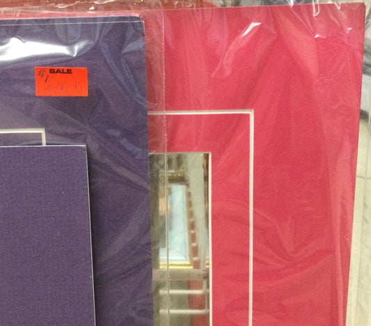 Matte Sale pink or purple with V grove