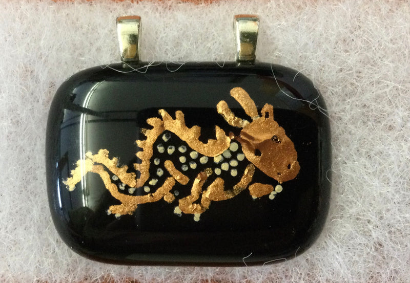 Fused glass  pendants and Earrings by Iris