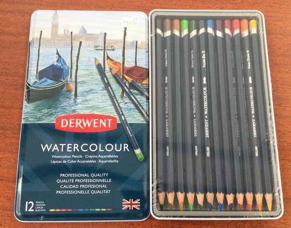 Derwent tin watercolour pencils sets