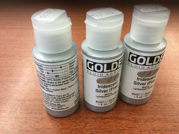 Golden Iridescent colours (Fine) Fluid Acrylics