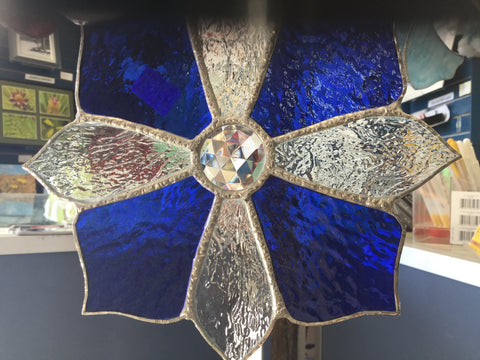10 piece stained glass flower by Cheryl