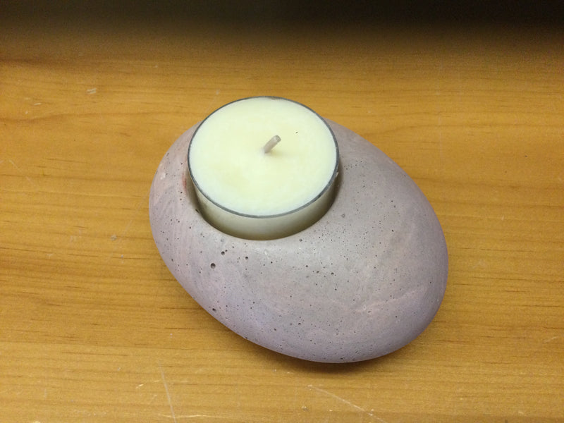 Cement stone tea light