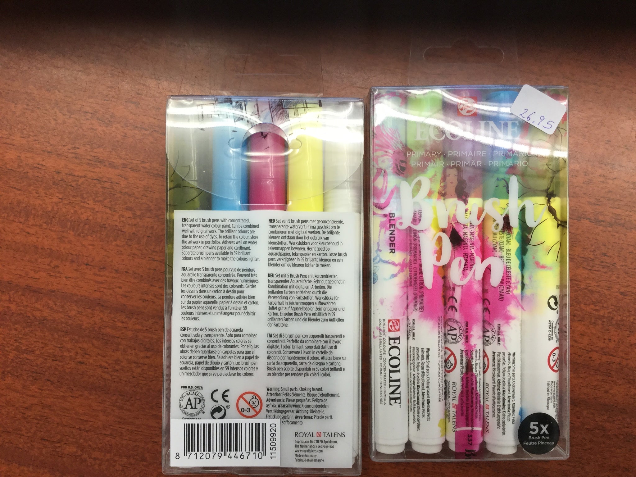 Royal Talens Ecoline primary brush Pen sets