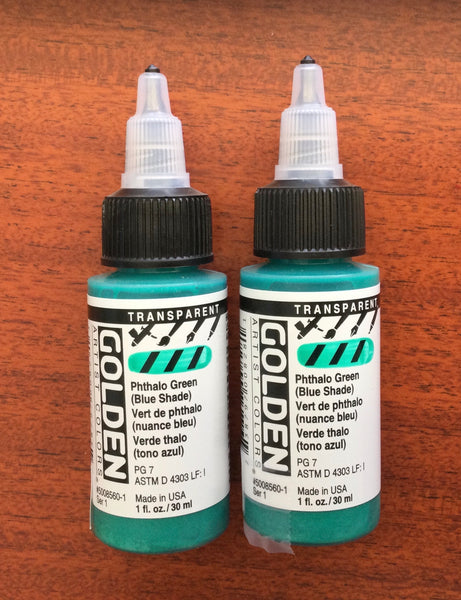 Golden Transparent high flow Acrylics 1oz. Singles