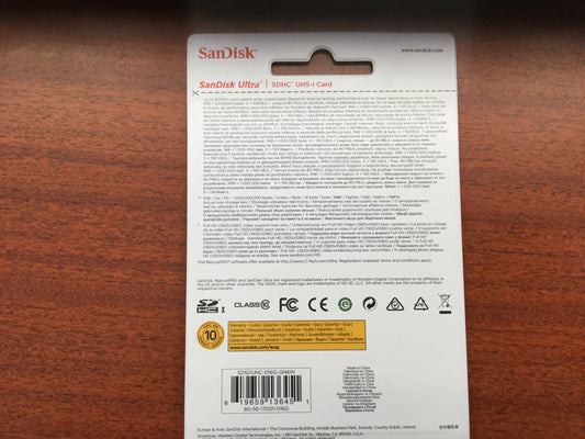 SanDisk SDHC Secure Digital memory card