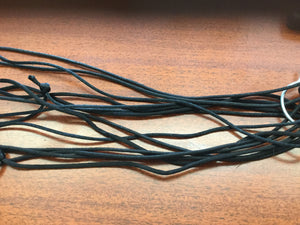 Black satin or cotton cord tied knot
