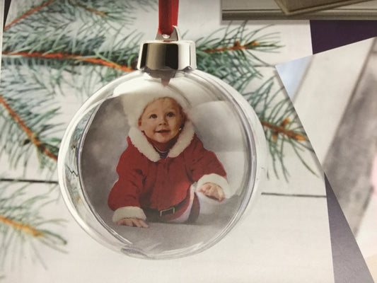 Photo snow Globe ornament light up