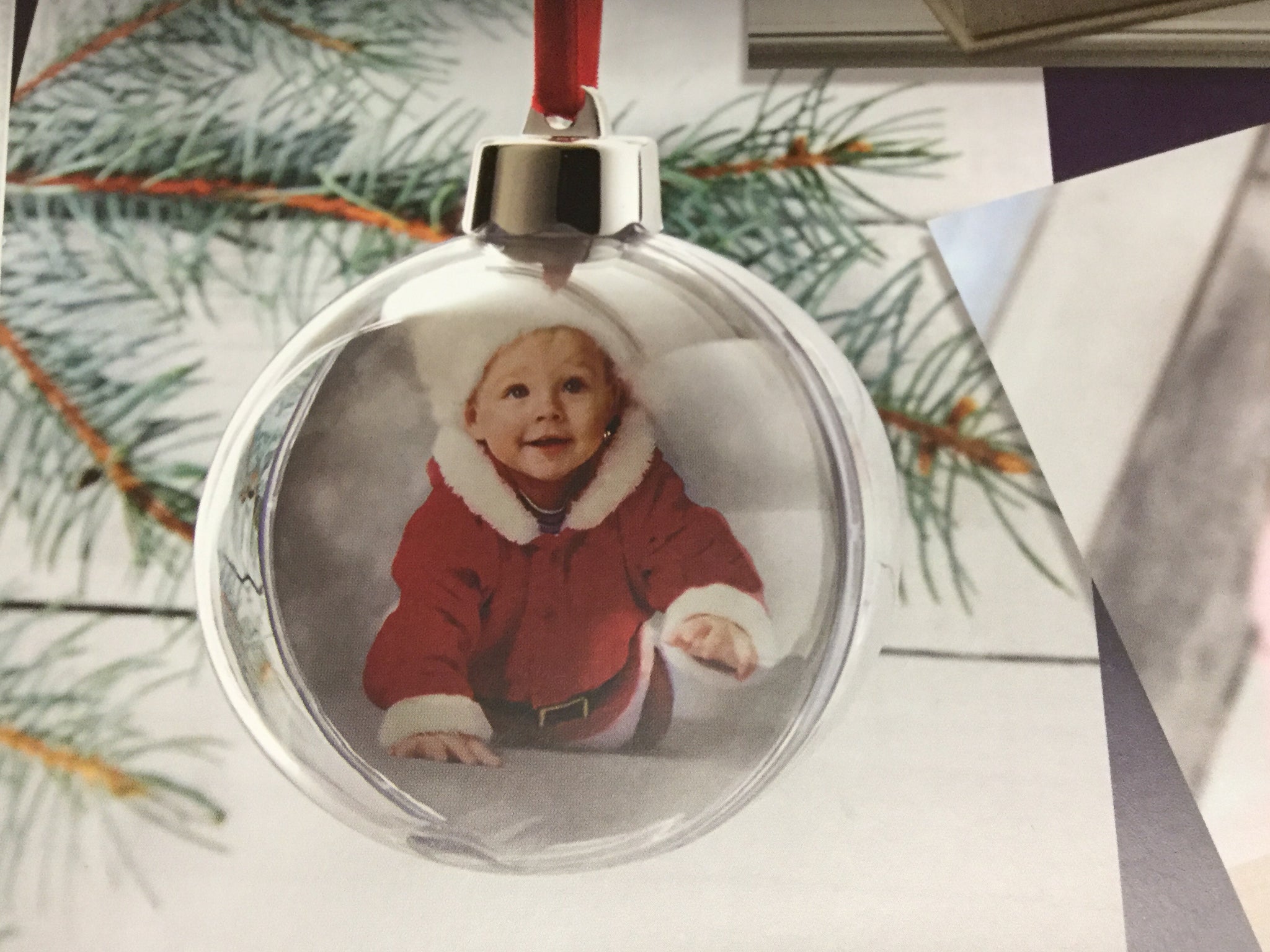 Photo snow Globe ornament light up