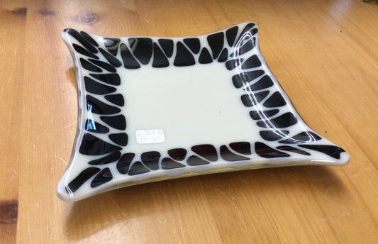 Small glass fused dish