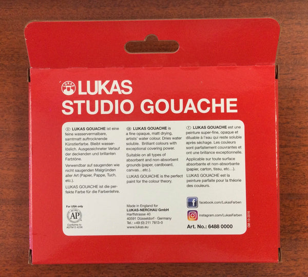 Lukas Studio Gouache set of 6x20ml