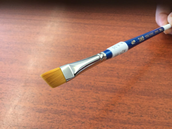HJ - Gold Sable series 725 angle flat brush short handle