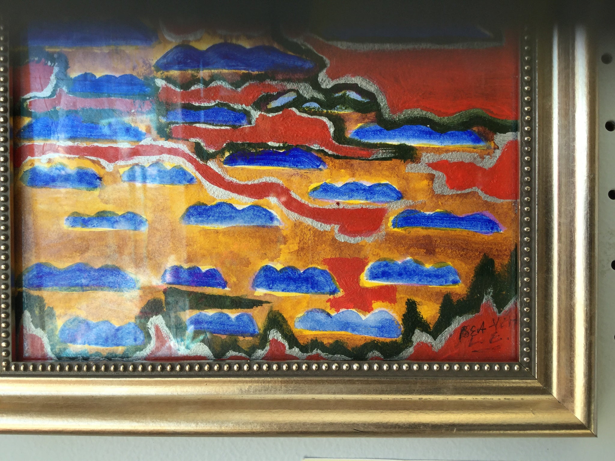 If I had a boat, framed painting