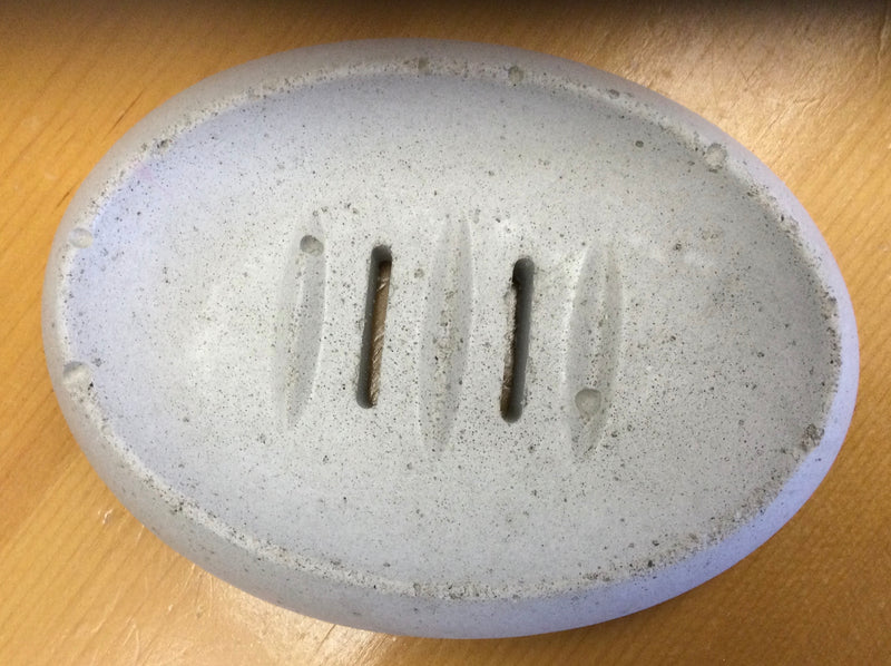 Cement soap dish