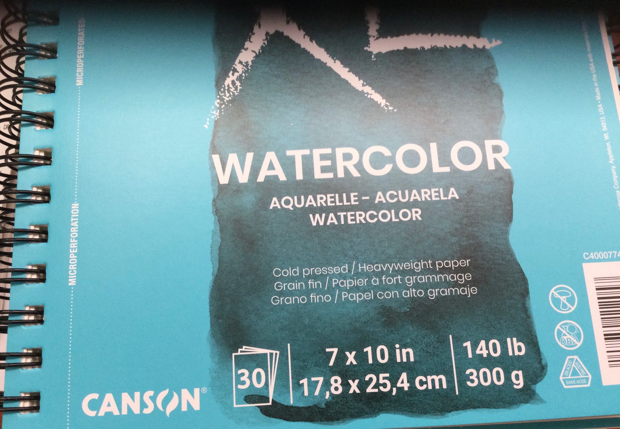 Canson XL Watercolour 7x10in 140lb