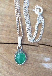 Aventurine pendant with chain