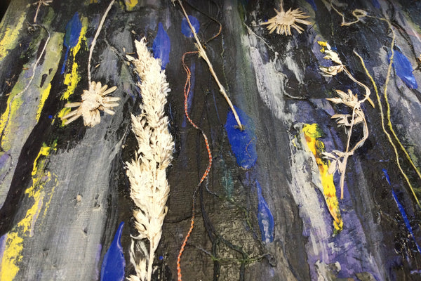 “Summer Ghosts” Mixed medium/acrylic by Chris Johnston