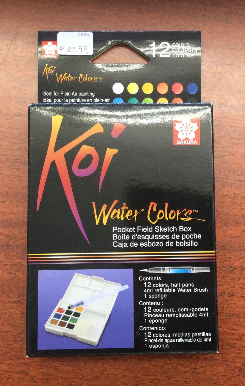 Sakura Koi watercolour Pocket field sketch box of 30 half-pans