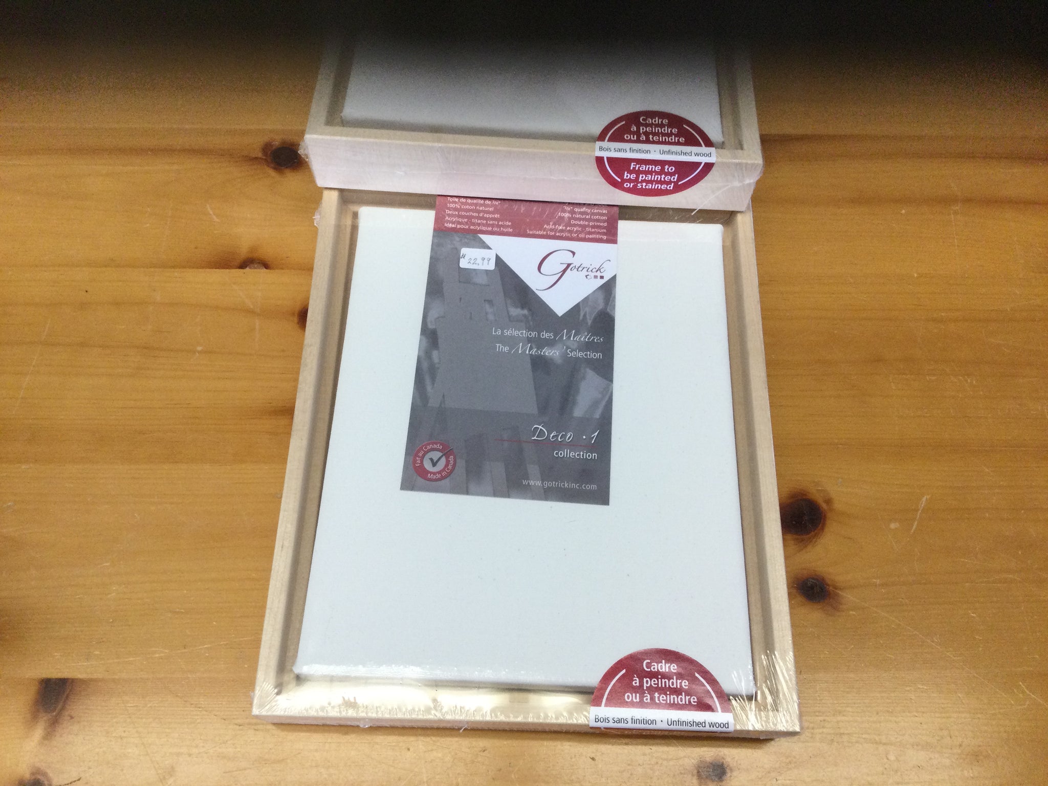 Apollon Gotrick-Unfinished wood frame and stretched canvas