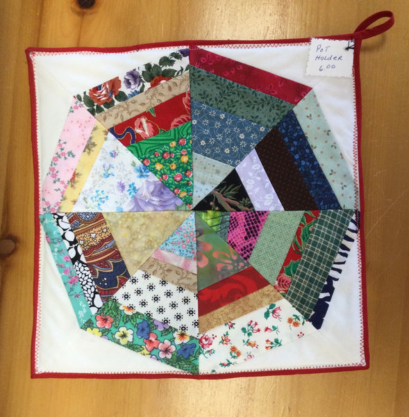 Quilted Pot Holders 9” to 10 1/2