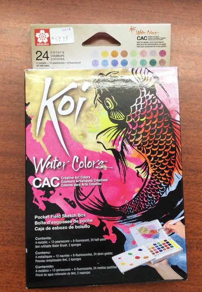 Sakura Koi watercolour Pocket field sketch box of 30 half-pans