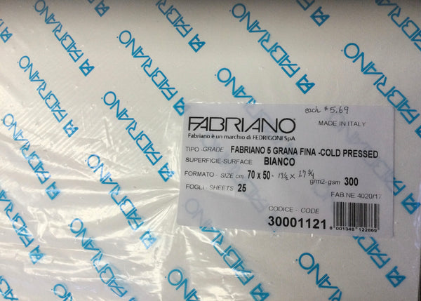 Fabriano watercolour sheets 22x30inch 140lb.