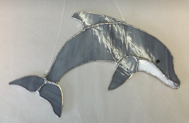 Stained glass dolphin
