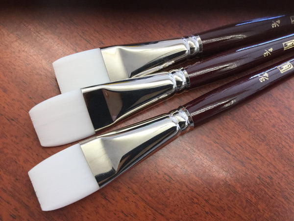 HJ Taklon white Flat 1/4 brush ser. 950