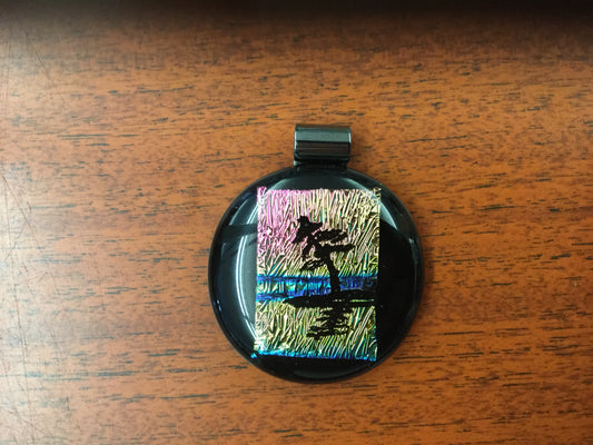 Fused glass  pendants and Earrings by Iris