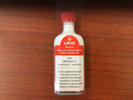Lukas fast drying medium #3 for oils 125ml glass bottle